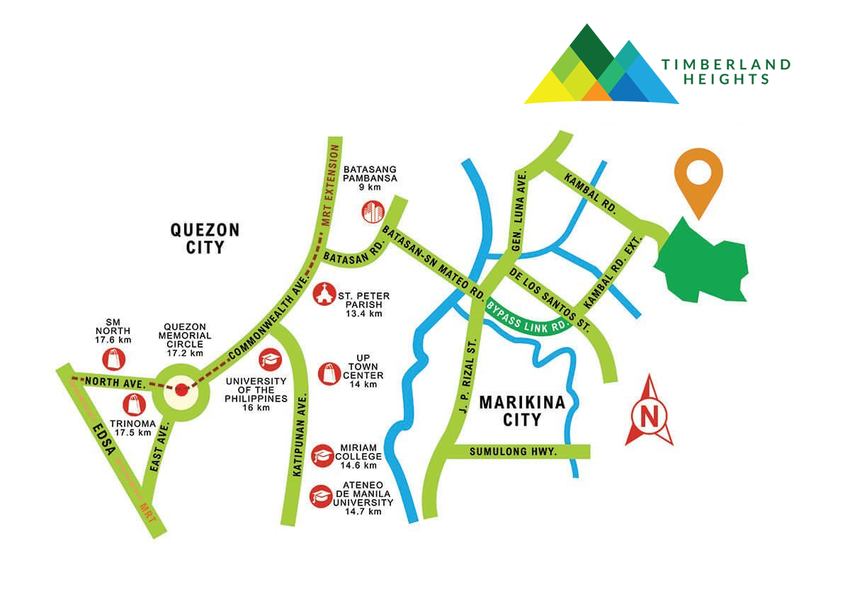 Timberland-Height-Location-map